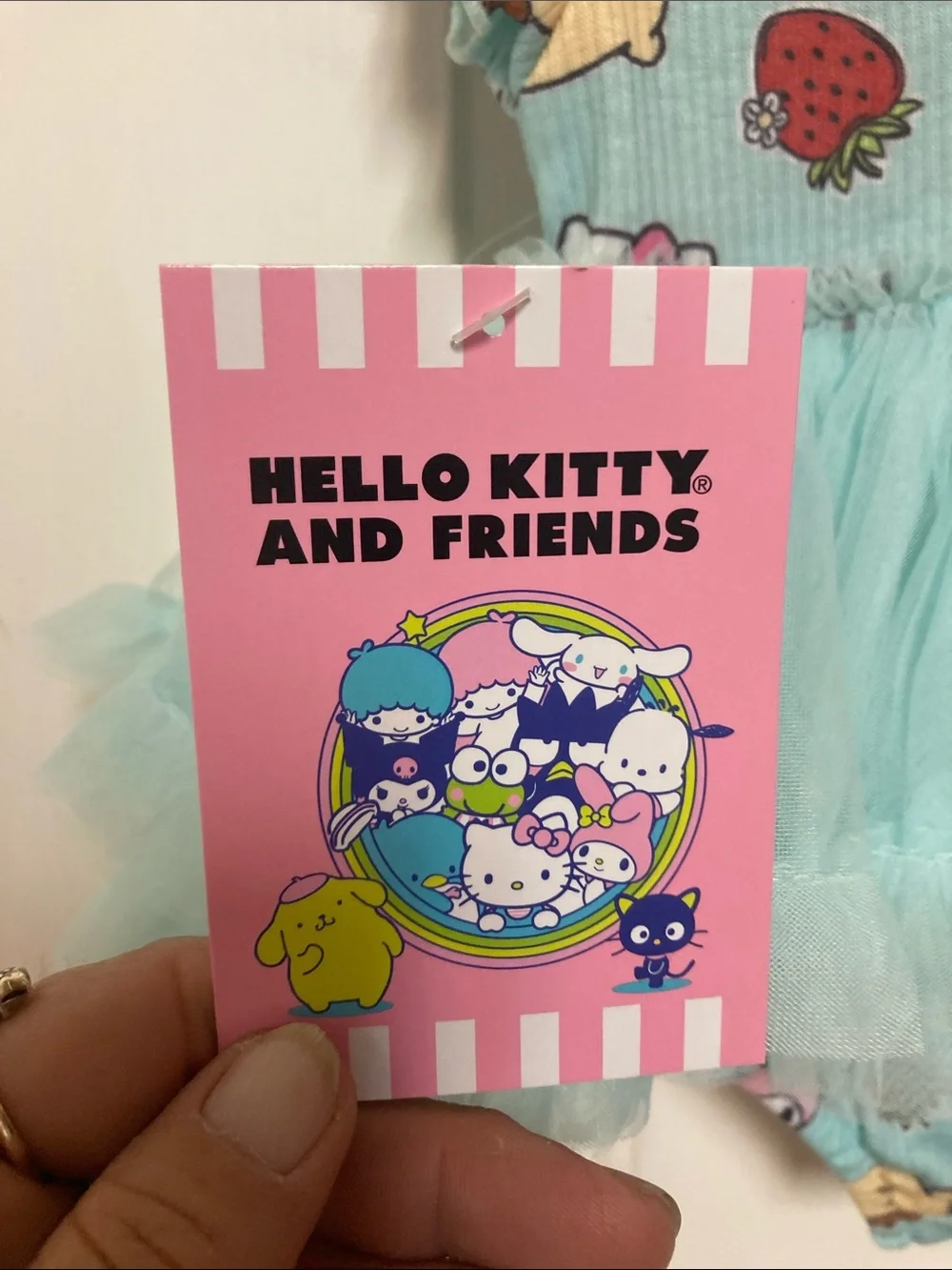Hello Kitty & Friends Aqua Tulle Baby One-Piece Dress
